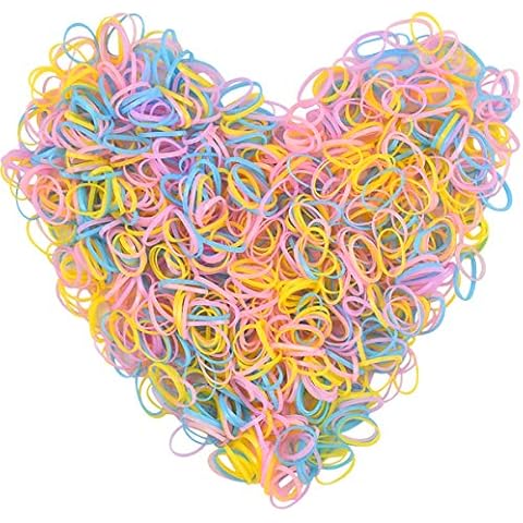 suchkawe Mini Elastic Hair Bands, Colouful Rubber Bands Ties Small Hair Bands for Braiding, Kids, Girls & Women Cover