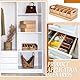 BENECREAT 35x15x10cm hölzerne Gürtel-Organizer-Box, Gürtel-Organizer-Halter mit 6 Fächern, Gürtel-Organizer für Schrank- und Schubladen-Organizer, Gürtel-Aufbewahrungs-Display-Ständer