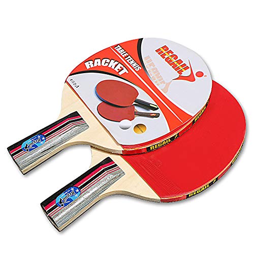 Loijon Raquetes de ping pong Raquetes de tênis de mesa de qualidade 2 bastões de ping pong Conjunto