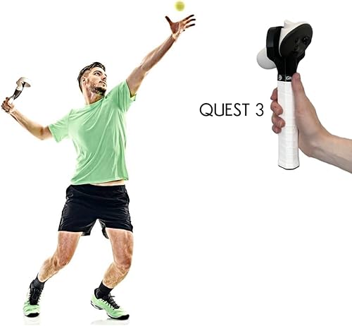 VR TennisPickleball Grip for Quest 3 (Left Handed)