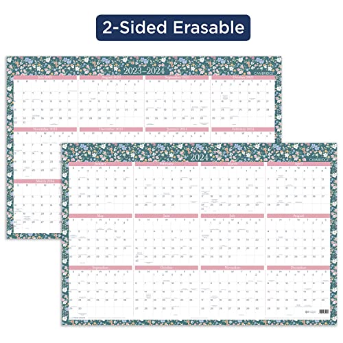Cambridge 2023-2024 Erasable Wall Calendar, 24" X 36", Large, Academic & Regular Year, Dry Erase, Reversible, Vertical/Horizontal, Pippa (1668-550Sb) #TOP3