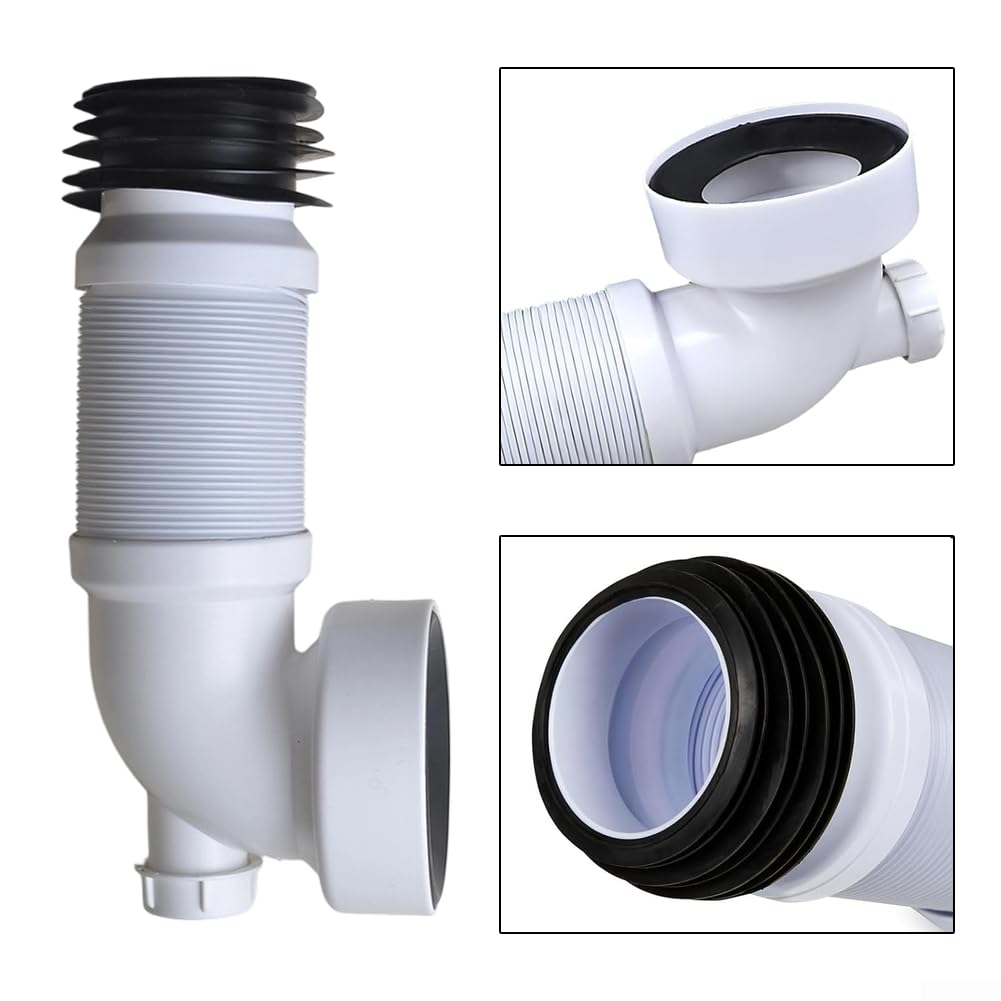 Tubo de drenaje de PVC para salida de bandeja de 110 mm con núcleo reforzado y curva de 90 grados para integración de tuberías de suelo en el Reino Unido