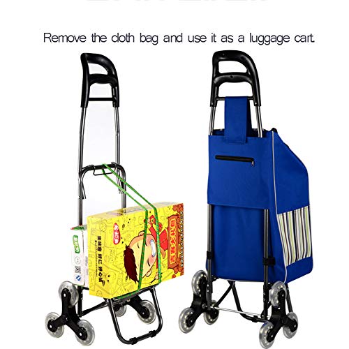 ZDYLM-Y Einkaufsroller klappbar Haltbarer Lebensmittelgeschäft-Gebrauchswagen mit Kristallrad Tri-Wheels, die Multi… – Bild 3