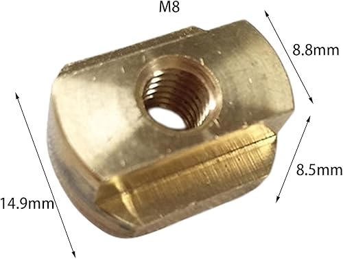 Miniatura 5 de Juego de tuercas en T de montaje en T de hidroaluminio, herramienta de mano, desmontable, portátil, duradera, dureza para pistas de hidroala, remo,