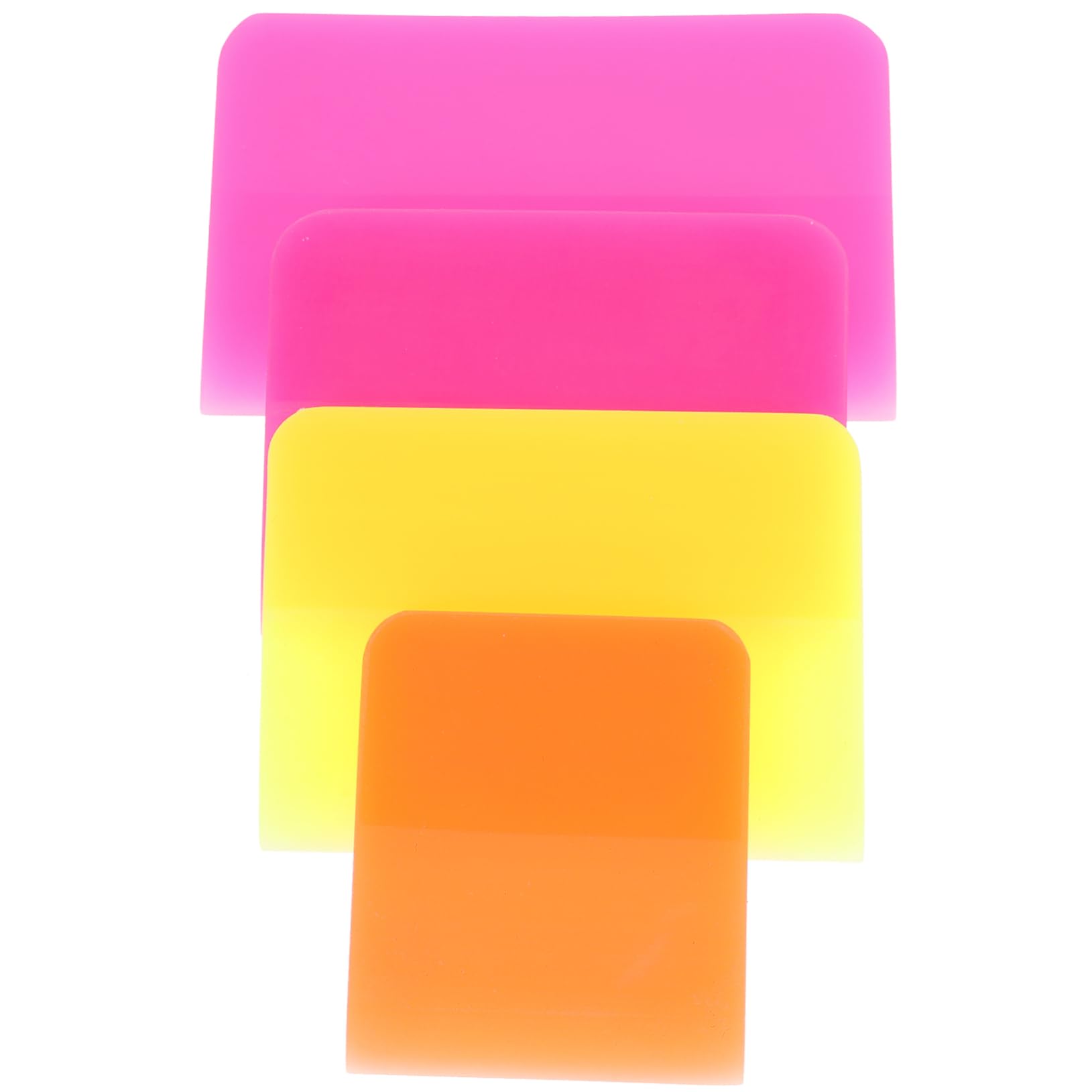 CHILDWEET 4 pcs Auto Window Tint Squeegee TPU Scraper for Car Paint Film Installation Versatile Tools for Vinyl Wrapping Protective Film Includes Fluorescent Scrapers