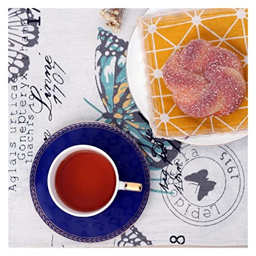 BJH Taza de Porcelana Juego de Tazas de café de cerámica Retro Tazas de cerámica Hechas a Mano Creativas con Plato Taza… - Imagen 6