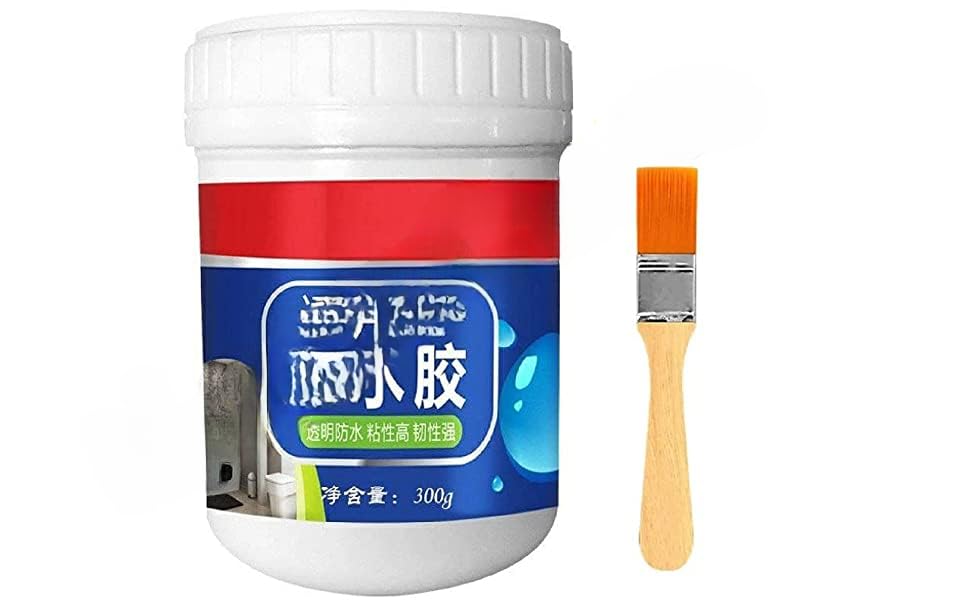 ROMJ Crack Seal Glue 300gm with Brush Transparent Waterproof Glue for Roof Leakage Crack Seal Agent Roof Water Leakage Solution Water Proof Glue Transparent Glue Waterproofing for Pipe Wall Tiles (B0D8YH6YSN) Amazon Price History, Amazon Price Tracker