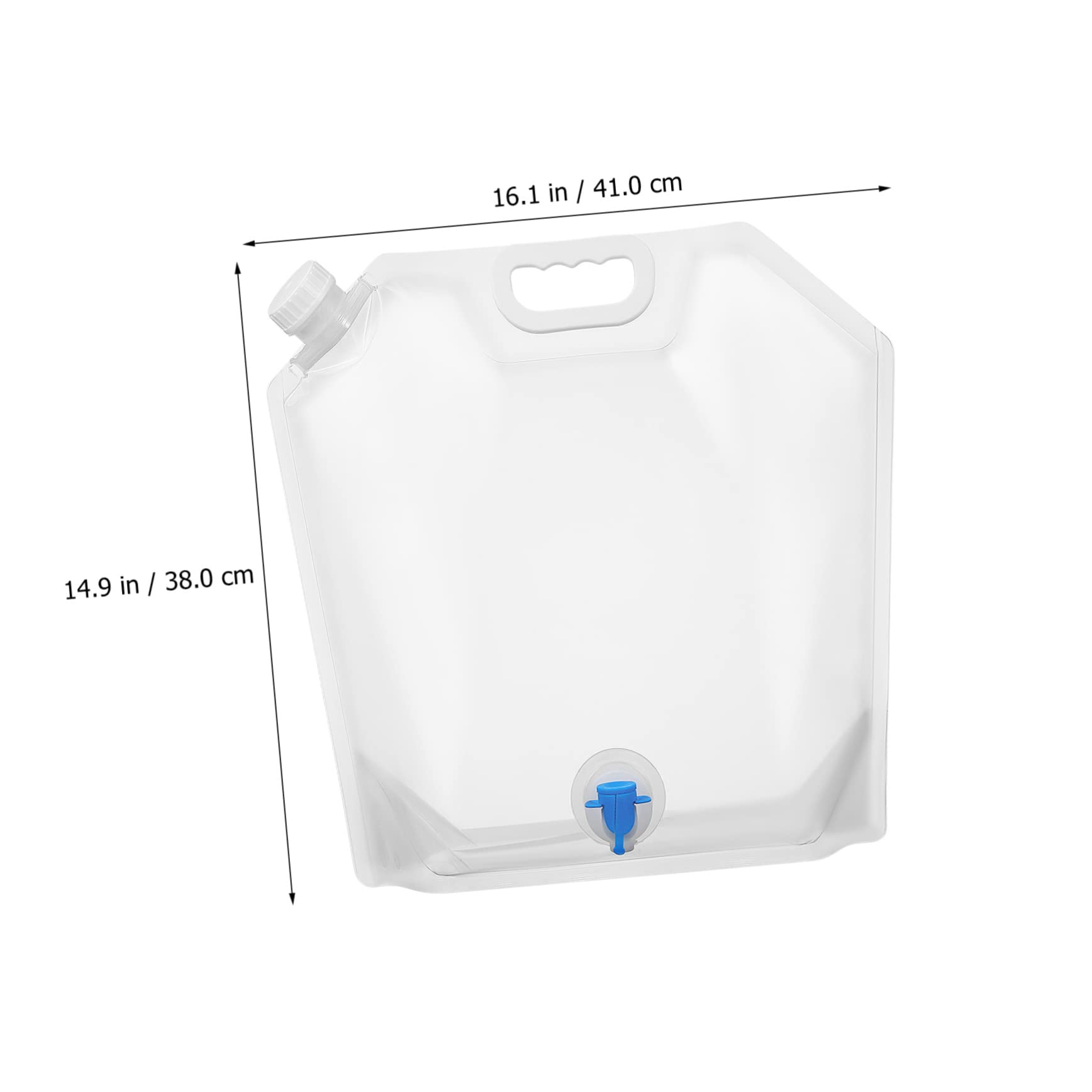 HANABASS Sommerstimmung 4 Stück Faltbare Wasserkrüge aus Pe 10l Camping Wasserbehälter mit Ausgießer und Tragbarem Griff für Outdoor und Notfalleinsatz