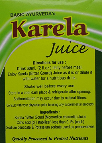 Bitter Melon Juice Karela Juice Bitter Gourd Juice 16 Oz 2 Pack First Press Virgin Juice From Basic Ayurveda #TOP2