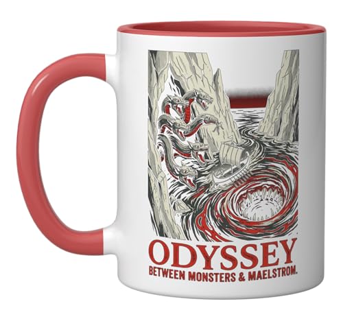 Taza Cerámica Mitología Griega 11 oz Rojo y Blanco miniatura 1