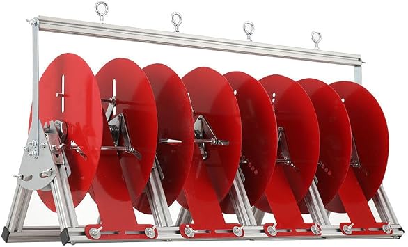 Compact Cable Reel Foldable Aluminium Alloy Cable Dispenser Cable Roller Cable Roller Cable Winder Line Dispenser with 4 Cable Spool Holder for Cables with 6 Square Millimetres and Below