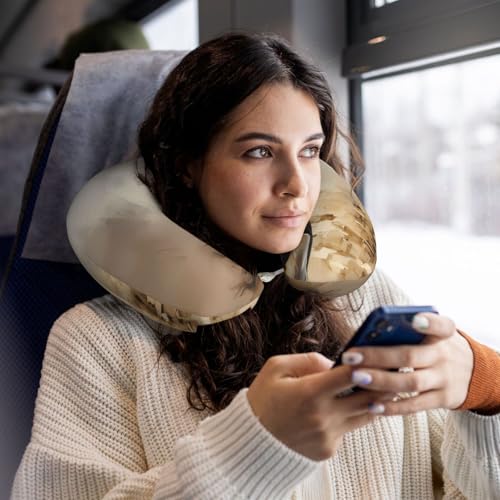 Almohada de viaje de espuma viscoelástica U suave miniatura 5