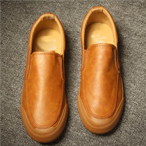 Stitching Detailed Round Toe Loafers for Traveling Driving Office and Work Flat Heel Comfortable Flexible Classic Walking Slip On3