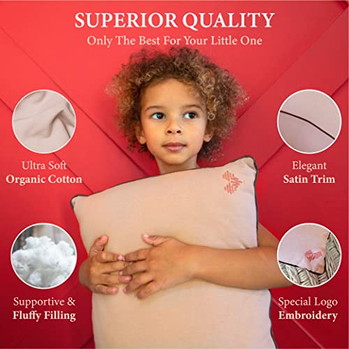 Pharmedoc Little Garoo Toddler Pillow With Pillowcase – 14X19 Pillow – Mocha Organic Cotton Toddler Pillows For Sleeping thumb #2