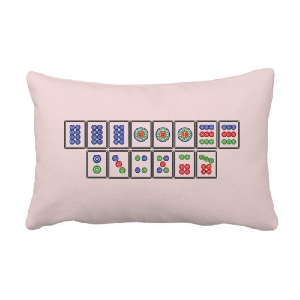 Oreiller lombaire Mahjong multicolore pour sublimer la décoration de votre canapé