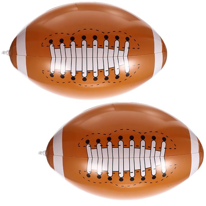 Didiseaon Inflatable Rugby Balls: 2pcs Beach Ball Inflatable Lightweight for Kids Pool Party Decorations and Football Fun Games Indoor Outdoor Play