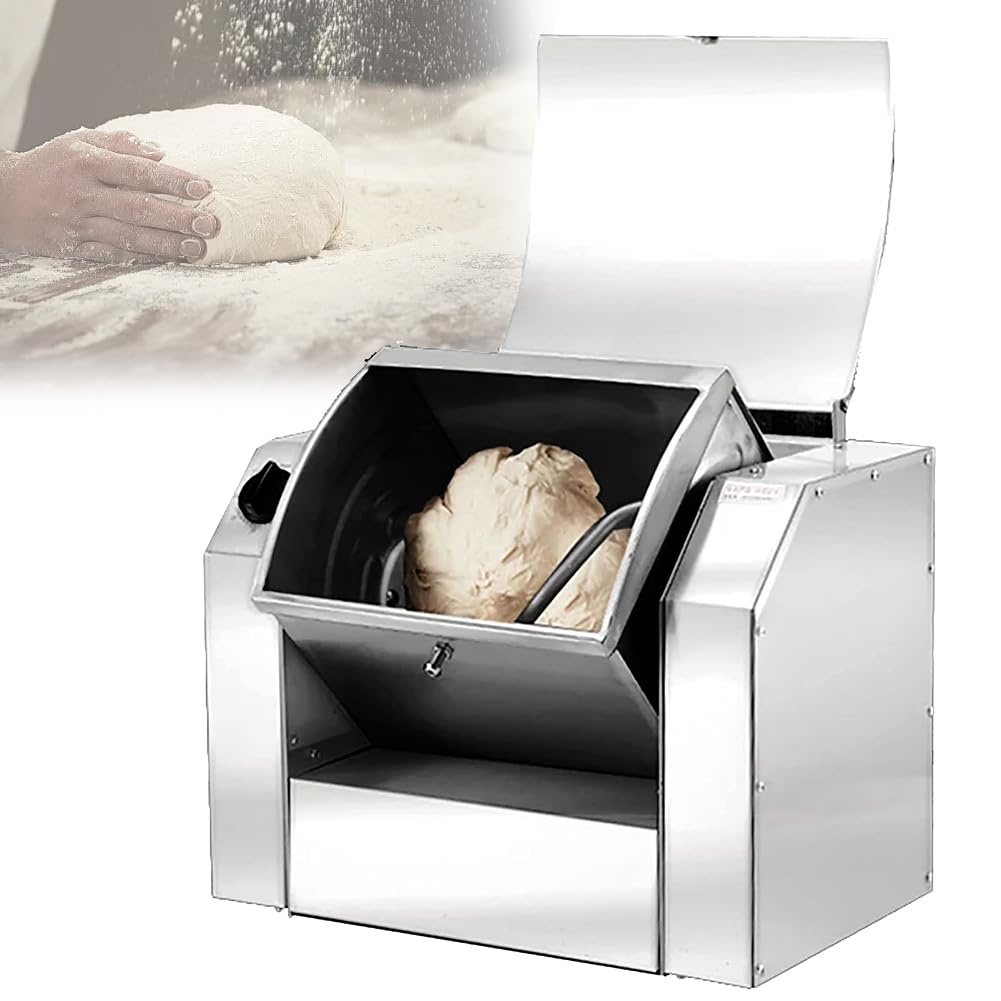 GLJTUO mixers for baking Electric Kitchen Mixer Commercial Dough Mixer, Electric Flour Mixing Machine with 90° Reversible Noodle Bucket, Professional Stainless Steel Dough Knead,5KG