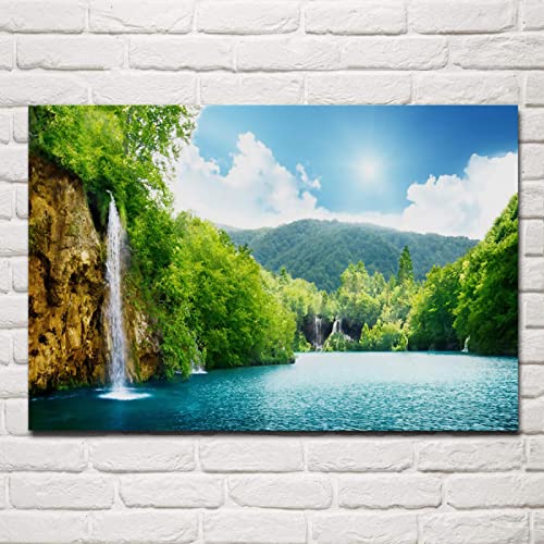 Cuadro de cascada en lienzo Cover