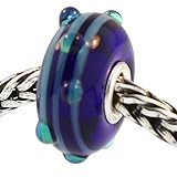 Authentic Trollbeads Glass 61193 Blue Dew