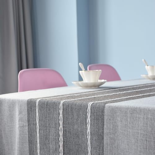 Nappe polyester lavable grise 140x200 résistante à l'eau et poussière - 7