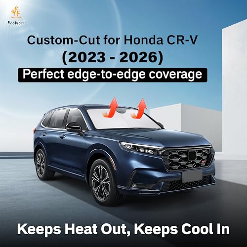 Image of EcoNour Windshield Sunshade for Honda CRV 2023-2024 2025 2026 Sun Visor for Front Windshield & Window Sun Shade Cover, UV Heat Blocker & Protector, Car Accessories