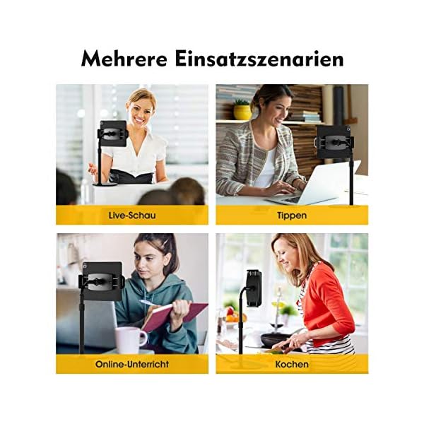 licheers Tablet Ständer Verstellbare, Tablet Halterung mit 10X Stabil Basis, höhenverstellbarer tablethalter… – Bild 8