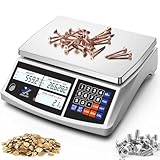 JINXUAN Industrial Counting Scale 30kg/66lb x 0.1g Precision Bench Scale Digital Inventory Counting Weight Scale for Small Parts and Coins, Electronic Gram Scale with Batteries/AC Power, lb/g/kg/oz