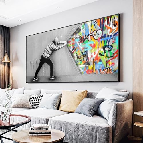 Toile graffiti art urbain : exprimez votre liberté sur vos murs 30x60 cm