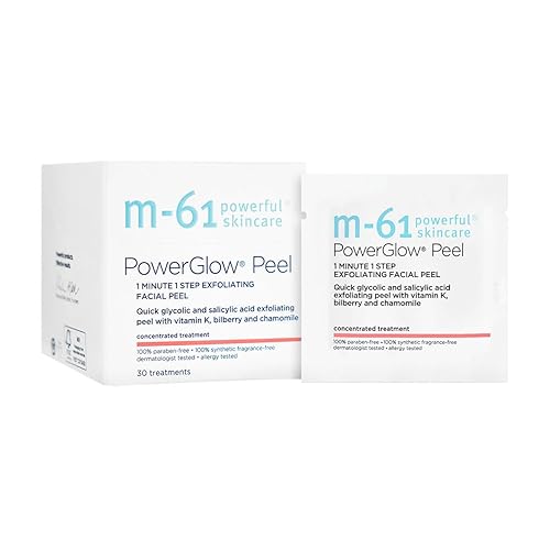 Miniatura 8 de M-61 PowerGlow Peel- 60 tratamientos - 1 minuto y 1 paso exfoliante con glicólico, vitamina K y manzanilla