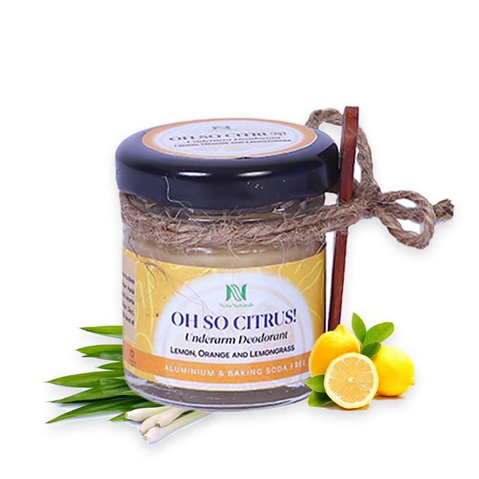 Image of Oh So Citrus Deodorant Cream | Free from Aluminium and Baking Soda | Deo for Men, Deodorant Cream with Lemon, Orange and Lemongrass (30 g, Pack of 1)