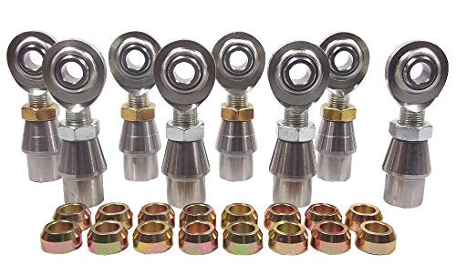 QSC 1/2 X 5/8-18 Economy 4-Link Rod End Kit with 1/2 Steel Cone Spacers & Bungs .120 Wall, Rod End, Heim Joint