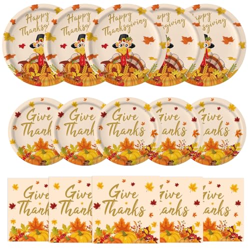 150 Pcs Thanksgiving Plates and Napkins Sets - Happy Thanksgiving Round Tableware, Disposable Fall Turkey Give Thanks Paper Dinner Dessert Plates Dinnerware for Thanks giving Party Supplies, Serve 50 150 Pcs Thanksgiving Plates and Napkins Sets - Happy Thanksgiving Round Tableware, Disposable Fall Turkey Give Thanks Paper Dinner Dessert Plates Dinnerware for Thanks giving Party Supplies, Serve 50