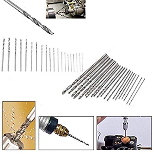 Image of DIY Crafts Steel HSS Micro Twist Drill Bit, 0.3mm-1.6mm For DIY Crafts Works Vice (Pack of 20 pcs) Note These are Mini Small Sizes 0.3mm-1.6mm (Design No # 2, Micro bit)