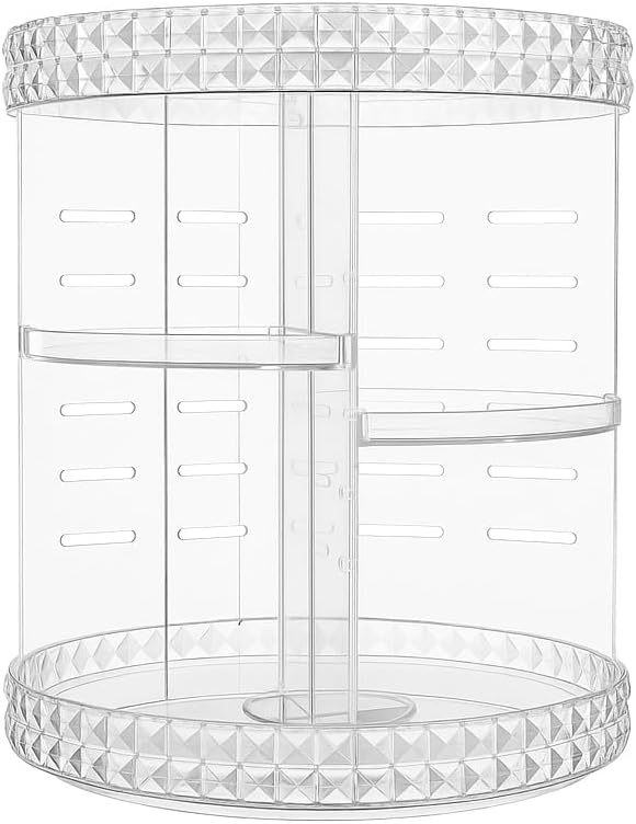 Organizador De Maquiagem Acrilico 360 Giratorio - Transparente 4 Andares Para Cosméticos/Pincéis/Perfumes Ajustável/Porta Maquiagem Organizador De Maquiagem Acrilico 360 Giratorio - Transparente 4 Andares Para Cosméticos/Pincéis/Perfumes Ajustável/Porta Maquiagem