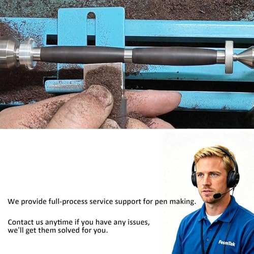 Image of Pen Mandrel Kit for Mini Lathe Pen Making Kit for Woodturning, Pen Making Supplies Kits Pen for Men Gift, Birthday Gift, Video tutorials diy pen kits