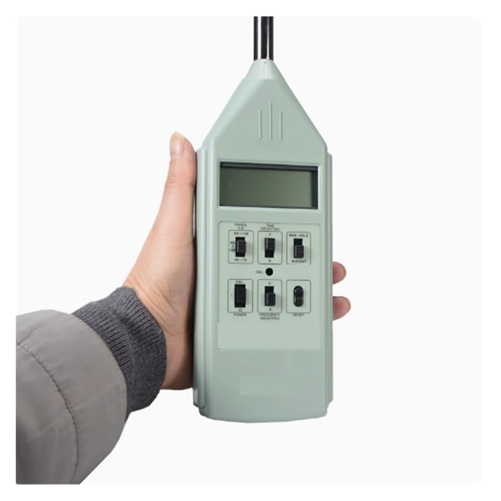 Medidor de Decibeles, Medidor de ruido nivel sonido digital profesional 30-130 dB (30-70,60-100,90-130), 31,5-8000 Hz