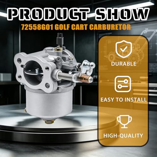 Image of 72558G01 72873-G01 Golf Cart Carburetor Fit For EZGO Golf Cart Gas Car 350cc For Robin TXT Medalist 4-Cycle Workhorse ST350 Carb Replace For 72840-G02 72558-G05 72021-G01 17559 520-184 With Air Filter