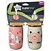 Tommee Tippee Insulated Straw Bottle, 9oz, Spill Proof Toddler Water Bottle For 12 Months+, Flip Lid Helps Keep Straw Clean, Pink and Grey, 2 Count