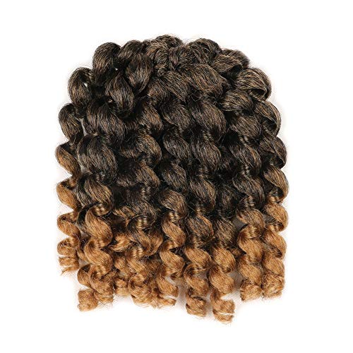 Jamaican Bounce Crochet Hair 8 Inch Synthetic Jumpy Wand Curl
