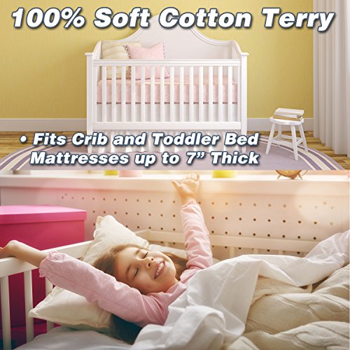 UltraBlock Waterproof Mattress Protector Waterproof Pillow Protector - Premium Soft Cotton Terry Cover (Crib)… - Thumbnail 5