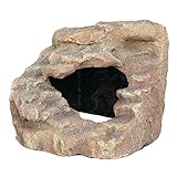 Auch für Aquarien geeignet Trixie 76207 Eck-Fels mit Höhle und Plattform, 21 × 20 × 18 cm