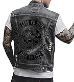 chaleco vaquero negro Ocasiones: traje informal, conciertos, festivales, fiestas, viajes por carretera, vacaciones, salidas nocturnas, trajes rocosos y alternativos, ropa punk, moda motociclista, ¡perfecto para combinar con camisetas, suéteres, sudaderas con capucha!