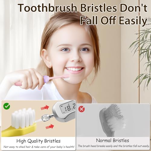 Image of Kids Toothbrushes 8 Pack,Extra Soft Toddler Toothbrush Age 2-4,Cute Multicolor Boys Girls Child Toothbrush,Clean Kids Teeth,Bristles Not Easy to Shed