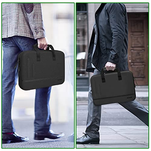 Alfheim 13-14/14,2 inch hardshell laptop met handvat, waterdichte beschermhoes, laptop-tablet-hoes, compatibel met MacBook Pro A2443 (zwart) - Image 8