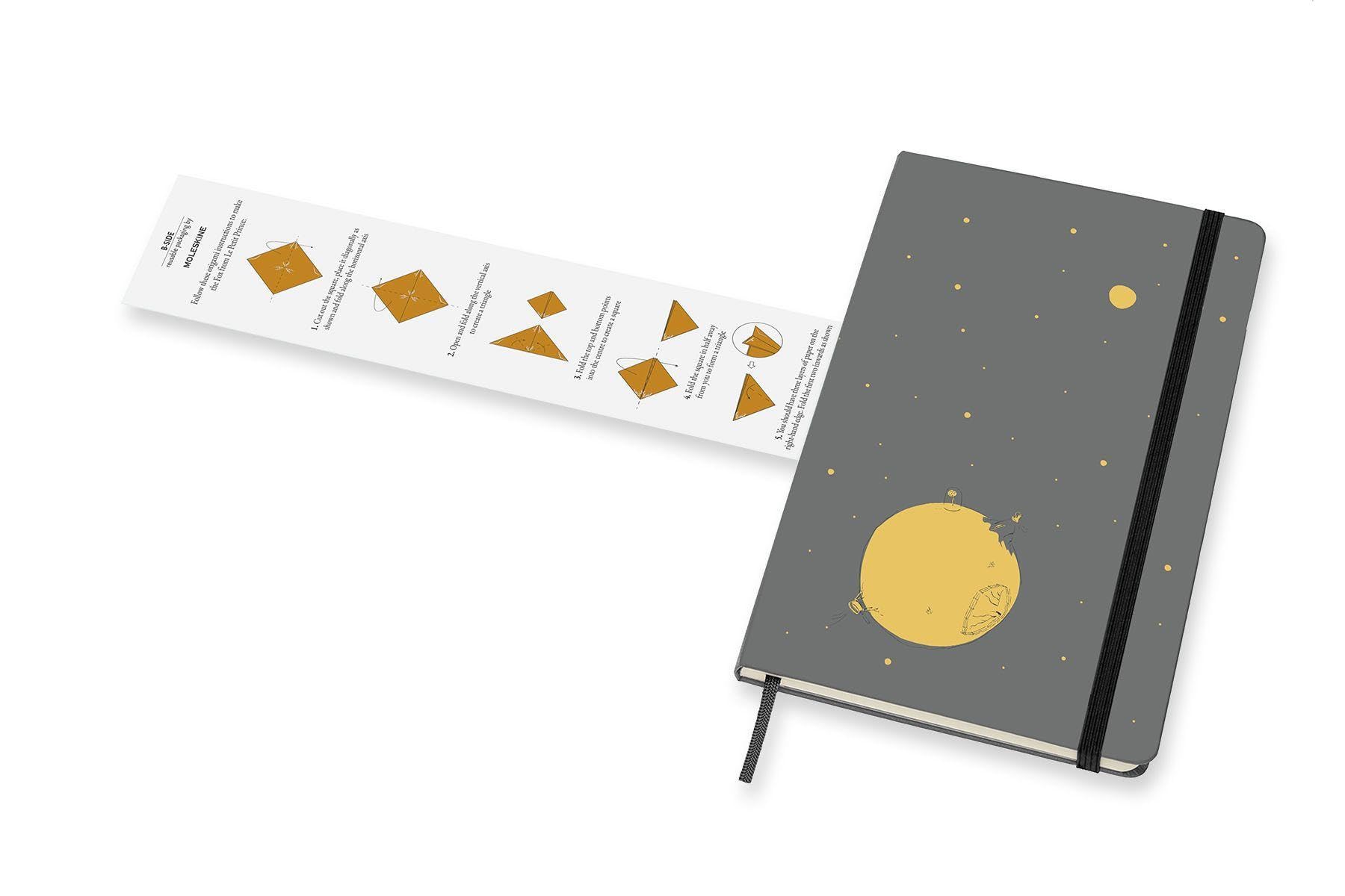 Moleskine, Taccuino in Edizione Limitata Il Piccolo Principe, Layout Bianco e Copertina Rigida, Formato Grande 13x21 cm, Colore Grigio Pietra, 192 Pagine