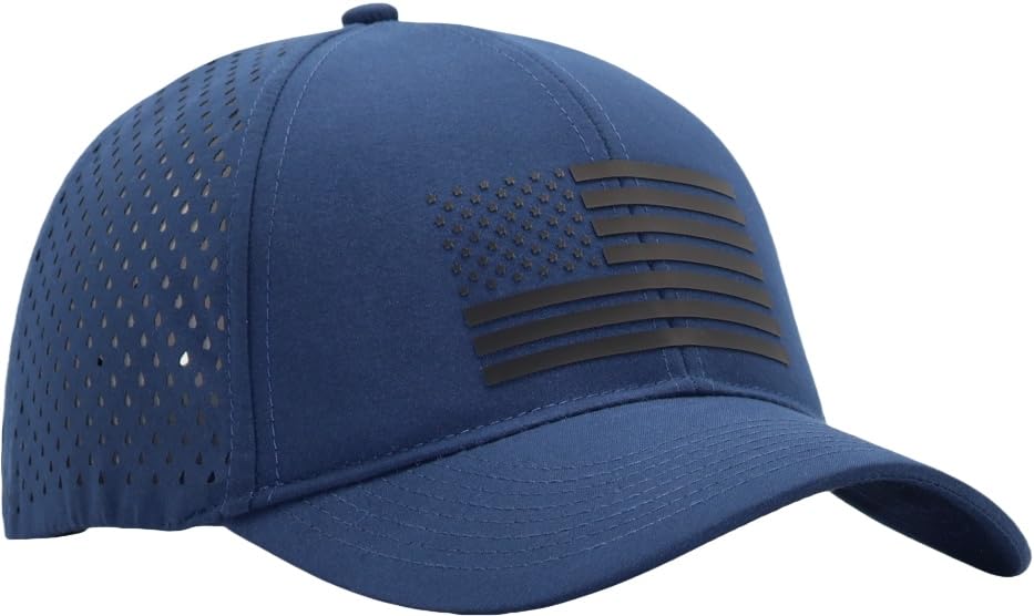 Image of 250th Anniversary USA Flag Hat, Laser Cut Breathable Mesh Patriotic Tactical Baseball Cap for Men Women, Fits OSFM&XXL Head
