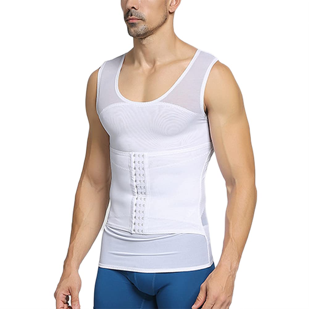 Gynecomastia compresión Camisa Chaleco para Ocultar Hombre Abdomen Cinturón De Vientre Bajar De Peso