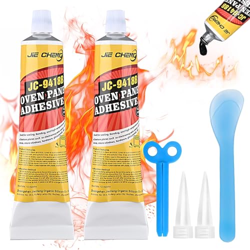 2 Piezas Silicona Alta Temperatura Con Un Pequeño Raspador 100 Ml De Negro Silicona Alta Temperatura Para Sellado a Alta Temperatura De Varios Tipos De Chimeneas Hornos Calderas