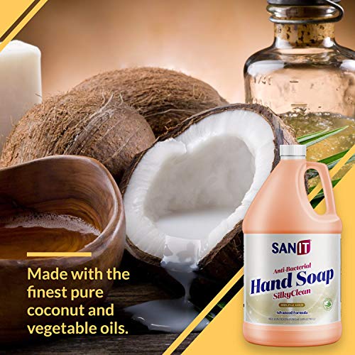 image for Sanit Silky Clean Antibacterial Liquid Hand Soap Refill - Advanced For