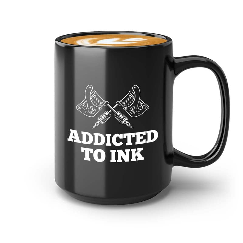 Bubble Hugs Tattoo Artist Coffee Mug 15oz Black - Addcted To Ink - Tattooist Gift Tattooing Tattoo Shop Decor Tattooer Inker Studio Designer Tattoo Fund